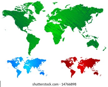 Colorful map with shiny lines