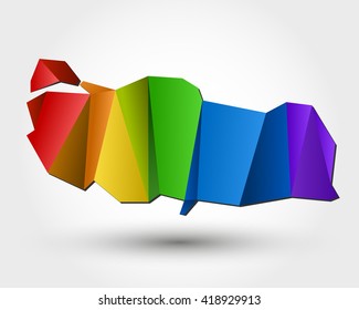 colorful map of Turkey, stylized concept