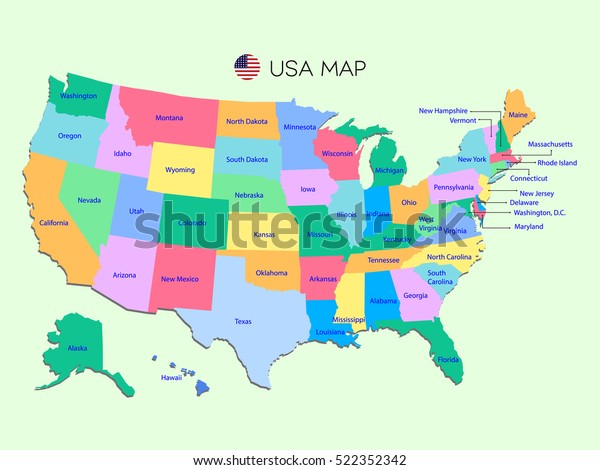 Map Of Usa Names - universe map travel and codes