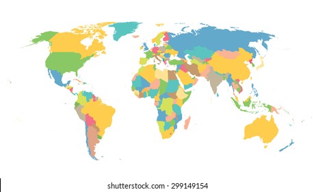 colorido mapa del mundo