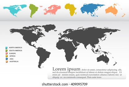 Colorful of map the world.Infographics vector 10