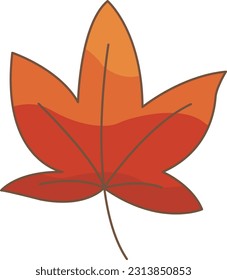 Colorful Maple leaf vector illustration for decoration on nature and Autumn seasonal concept.