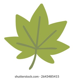 Colorful Maple Leaves Autumn Illustration