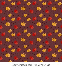 Colorful maple leaves pattern for autumn season