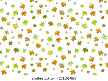  Colorful maple leaves vector background.Autumn seamless pattern. Background for site, presentation, project, business.Vector illustration.