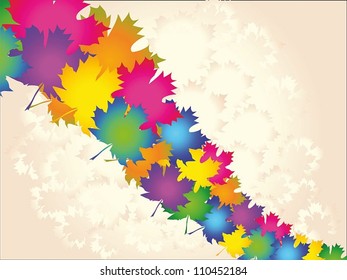 Colorful maple leaves, vector eps8