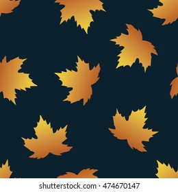 Colorful maple seamless pattern. Autumn leaves. Vector illustration.