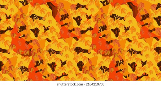 Colorful Maple tree vector. Maple leaves. Perfect for backdrop, banner, poster, wrapping paper, wallpaper, textile, fabric.