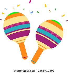 Colorful Maracas for celebration and festive fun