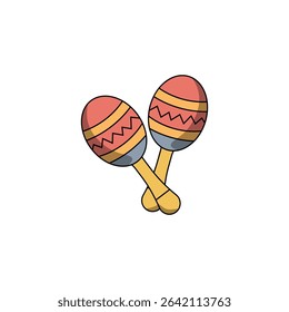 Colorful Maracas for Latin Music Rhythm