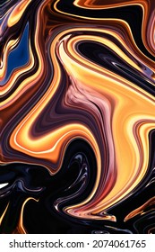 Fondo brillante con efecto de mármol colorido, fondo ondulado líquido de estilo 3d, fondo líquido de mesa de mármol, fondo líquido de mármol con una textura brillante de color de oro vector premium