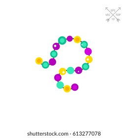 Colorful Mardi Gras beads icon