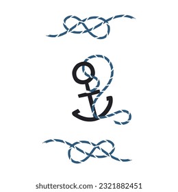Colorful marine design with anchor. Unique t-shirt, cup or bag design, house poster, greeting card illustration. Vector card series.