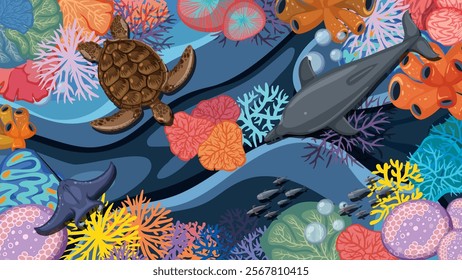 Colorful marine life showcasing oceanic biodiversity