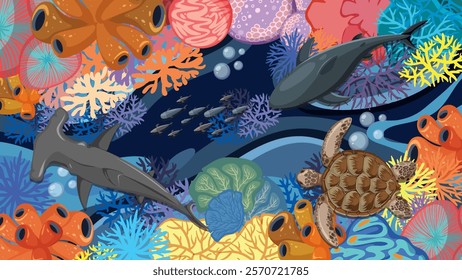 Colorful marine life showcasing oceanic biodiversity