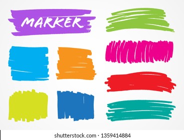 Colorful marker banners