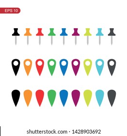 Colorful marker for map - 3 models