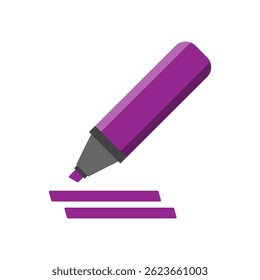 Colorful marker pen. Highlighter pencil for school or kids