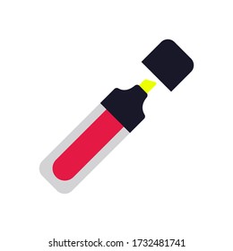 Colorful marker pen. Kids vivid painting tools, various color palette. Artist and Children pencils. Stock Vector illustration.