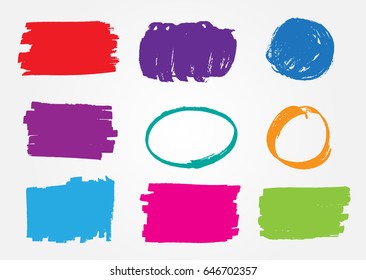 Colorful marker stains.Grunge design elements.