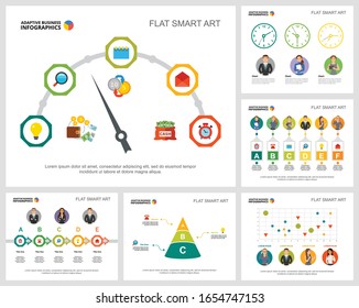 Colorful marketing or consulting concept infographic charts set. Business design elements for presentation slide templates. Can be used for annual report, advertising, flyer layout and banner design.