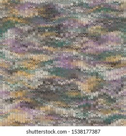 Colorful Marled Knit Sweater Texture  Heather Marl Melange Seamless Repeat Vector Pattern Swatch   Heathered marled jersey fabric   Visible stitches 