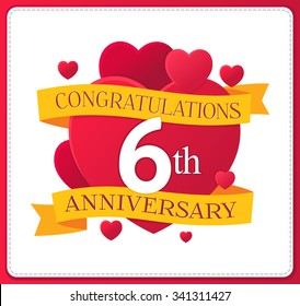 colorful marriage anniversary logo