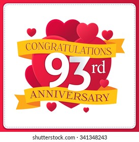 colorful marriage anniversary logo