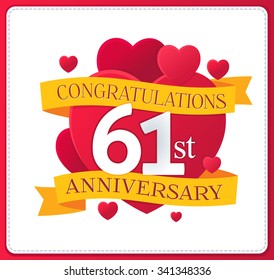 colorful marriage anniversary logo