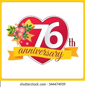colorful marriage anniversary logo