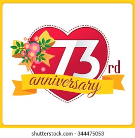 colorful marriage anniversary logo