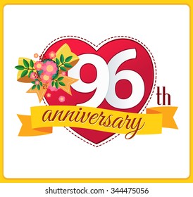 colorful marriage anniversary logo