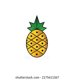 colorful mascot pineapple logo vector illustration