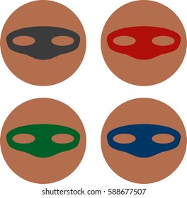 colorful mask icon