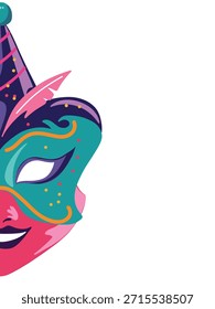 colorful masquerade mask vector artwork