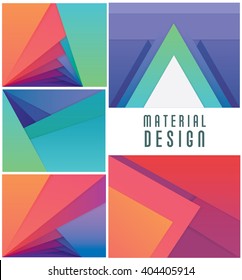 Colorful material design wallpaper patterns set