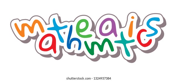 colorful mathematics word