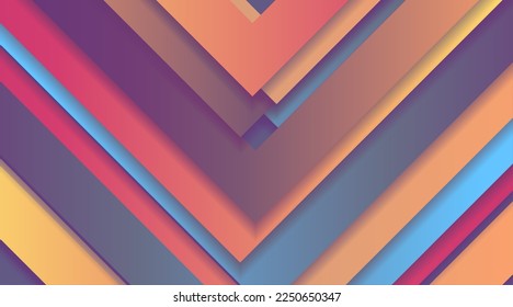 Colorful matt stripes abstract geometric corporate background. Vector design