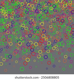 Colorful matte soft balls in different sizes flying over white background.  Vector illustration