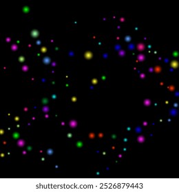 Colorful matte soft balls in different sizes flying over white background.  Vector illustration