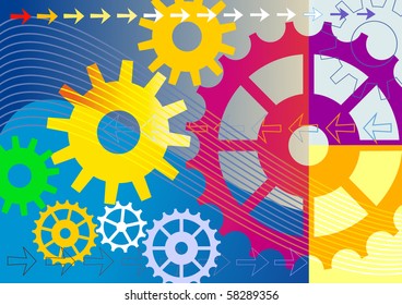 Colorful mechanical background