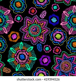 colorful medallion print ~ seamless background 