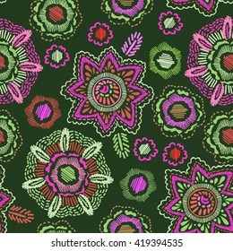 colorful medallion print ~ seamless background 
