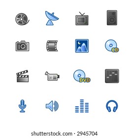 colorful media icons