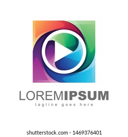 Colorful Media Logo Design Vector