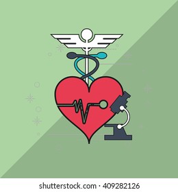 colorful  medical care design, vector illustration