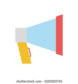 colorful megaphone object to speaker audio communication