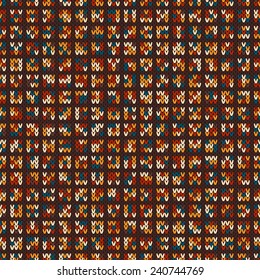 Colorful Melange Wool Knitting Pattern. Seamless Background