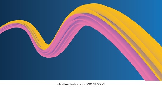 Colorful mellow vector wave background