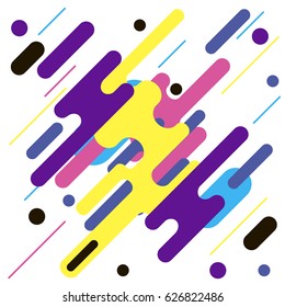 Colorful melting elements. Abstract vector pattern.